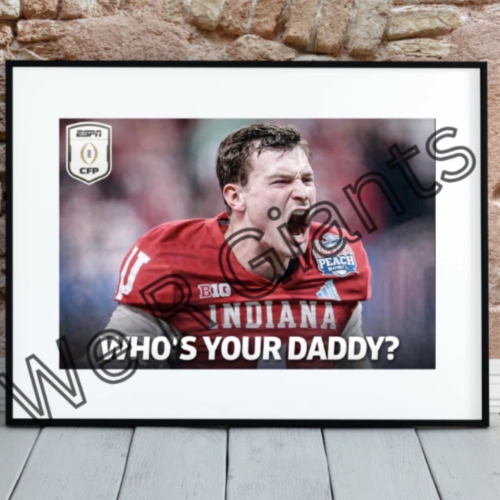 Indiana Hoosiers Poster  17x11 Who's Your Daddy Mendoza Poster